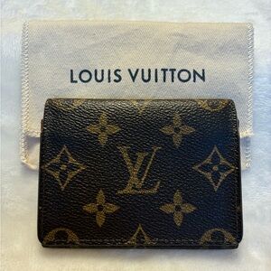 Authentic Louis Vuitton Monogram Canvas Card Holder - Compact Wallet
